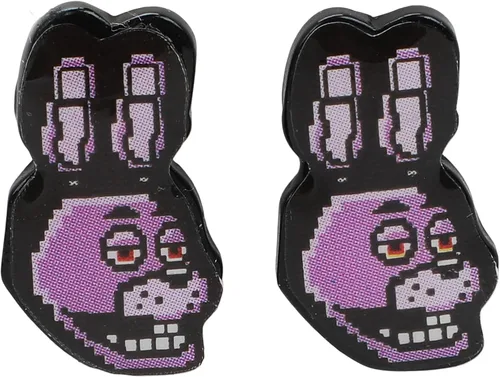 Vista 4 de Five Nights at Freddy's Pixelated - Juego de 6 pendientes, Zinc, No es una piedra preciosa