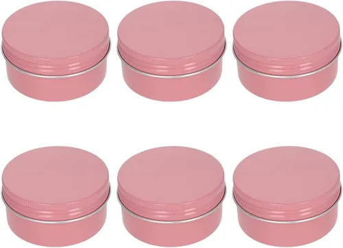 Vista 53 de Othmro Latas redondas de metal de 8.3 onzas, latas de aluminio, contenedores recargables de 8.5 fl oz, botellas de lata con tapa de tornillo