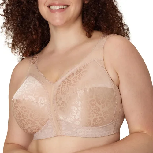 Vista 7 de Playtex Brasier inalámbrico para mujer, sujetadores de talla grande de 18 horas disponibles, cobertura completa, alisado, 4693, paquete individual