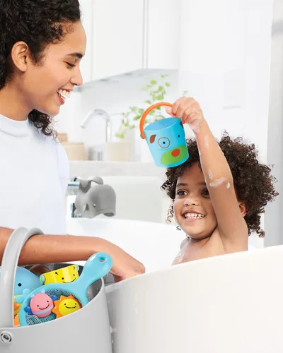 Vista 5 de Cubetas Skip Hop Zoo para juego durante el baño de niños, apilables, varios diseños Árbol
