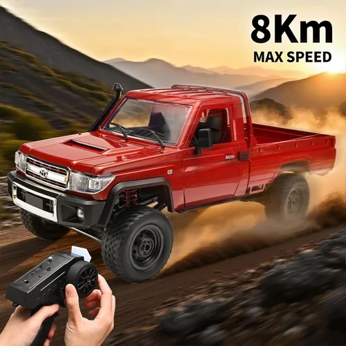 Vista 4 de RZAPE RC Rock Crawler 1/12 RC Crawler Off Road RC Truck 4x4 MN-82 (rojo)