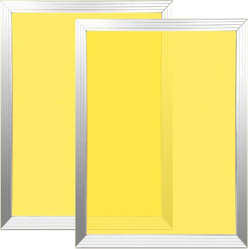 Vista 8 de Caydo 2 marcos de impresión de pantalla de seda de aluminio de 10 x 14 pulgadas con malla blanca 110 para serigrafía