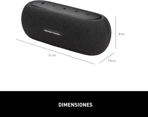 Vista 3 de Harman Kardon Luna Speaker - Altavoz Bluetooth portátil, IP67 impermeable y a prueba de polvo con batería integrada (negro)