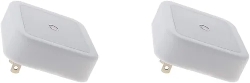 Vista 10 de Othmro 2 luces nocturnas enchufables, luz nocturna blanca enchufable, luz LED cálida de Navidad, luces de cama con sensor automático de atardecer a
