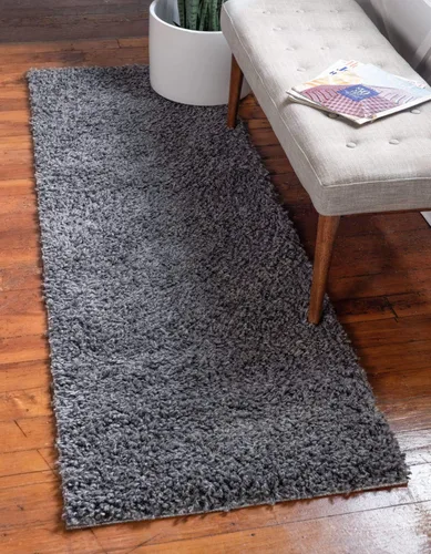 Vista 259 de Unique Loom Colección Davos Shag - Alfombra Lino