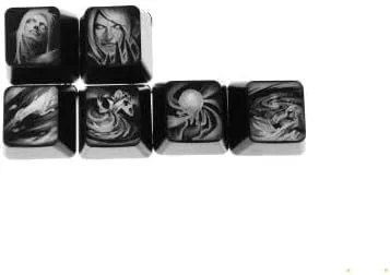 Vista 9 de League of Legends Teclas Keycaps Personalizadas (Campeón Vladimir) - Grabado con Láser con Retrato de Cada Campeón, Pasivo y Habilidades. Se Adapta