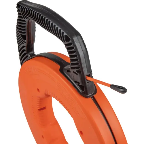 Vista 11 de Klein Tools 56383 - Cinta eléctrica no conductora para pesca, extractor de alambre de fibra de vidrio multi ranura, punta de nylon, carcasa y mango