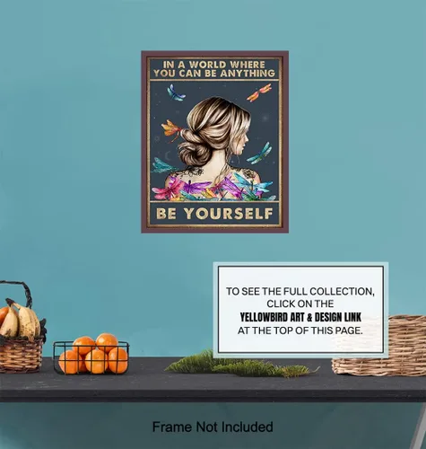 Vista 7 de Arte de pared bohemio con citas positivas, regalos de aliento para mujeres, adolescentes, niñas, carteles motivacionales, frases inspiradoras