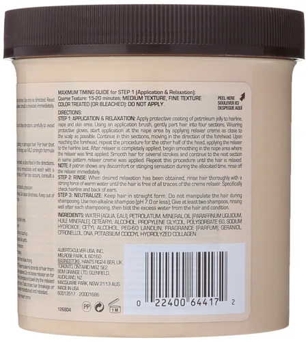 Vista 2 de TCB Crema relajante para el cabello sin base, súper, 15 onzas