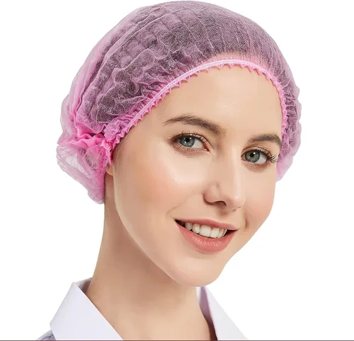 Vista 7 de ProtectX Paquete de 100 redes desechables negras para el cabello, cubierta elástica para la cabeza, gorras Bouffant, cubierta de cabeza
