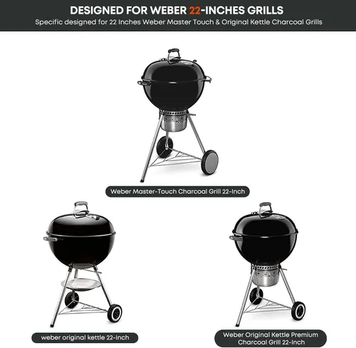 Vista 5 de Stanbroil - Estante de mesa para parrilla Weber de 22 pulgadas y tamaños similares Accesorios para parrilla Weber Master-Touch y hervidor original
