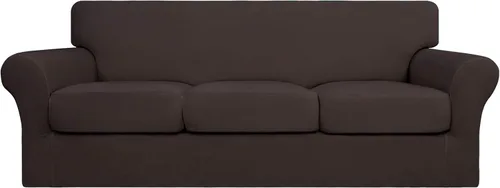 Vista 76 de Easy-Going Funda de sofá suave y elástica de 3 piezas para perros, funda de sofá lavable para sofá de 2 cojines separados, protector elástico