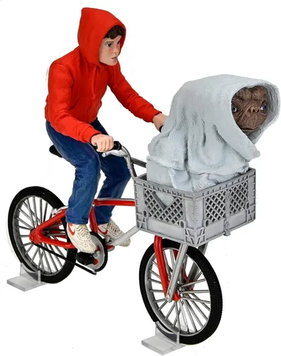 Vista 2 de NECA - E.T. La figura de acción a escala de 7 ″ del 40 aniversario extraterrestre – Elliott & E.T. en bicicleta