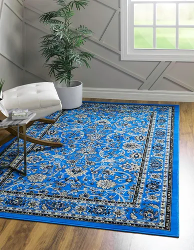 Vista 49 de Unique Loom Sialk Hill Collection - Alfombra de área Washington (6' 1" x 9' Rectángulo Burdeos/Crema)