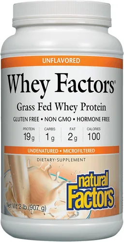 Vista 16 de Natural Factors Grass Fed Whey Protein Powder, 18 g, Double Chocolate, 2 lb Grass-Fed Whey Protein Powder with 18 g Protein per Serving to Support