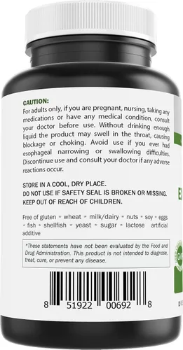 Vista 3 de Brieofood Extracto de Moringa Oleifera 10:1 1500 mg - 180 cápsulas - Suplemento sin OMG y sin gluten - Superalimento verde de hoja de moringa