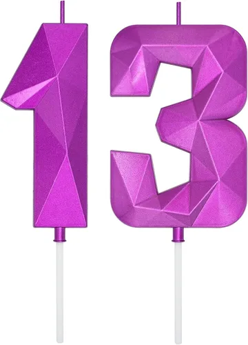 Vista 224 de DERVENTA Vela Grande de Cumpleaños Número 3D Verde Luminoso de 3.7 Pulgadas Celebración de Fiesta Aniversario Decoración Adorno para Pastel 1 Pieza