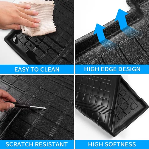Vista 15 de Bomely Alfombrillas de Piso Compatible con Nissan Rogue 2021-2025 2026 Alfombrilla de Maletero Forro de Carga TPE Para Todo Clima Protector