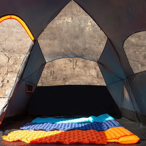 Vista 5 de EchoSmile - Tienda de campaña para 10/12 personas, resistente al agua y al viento, con toldo de lluvia, fácil de instalar para acampar al aire