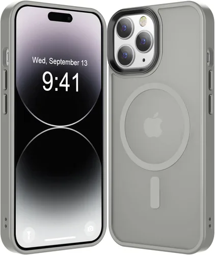 Vista 61 de Fuerte magnético para iPhone 11, compatible con Magsafe, [resistente a caídas de 13 pies] Funda trasera translúcida mate con sensación de piel