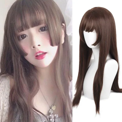 Vista 17 de Peluca rubia corta y rizada para mujer, longitud hasta el hombro, peluca de pelo ondulado con flequillo, resistente al calor, disfraz de cosplay