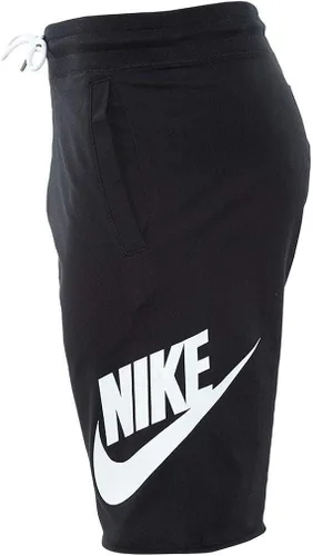 Vista 3 de Nike Aw77 - Pantalones cortos de rizo francés para hombre, NegroBlanco
