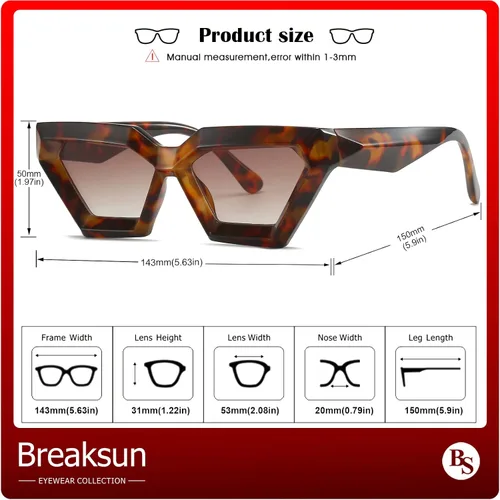 Vista 7 de Gafas de sol de ojo de gato con montura gruesa para mujer, estilo vintage, de moda, estilo retro