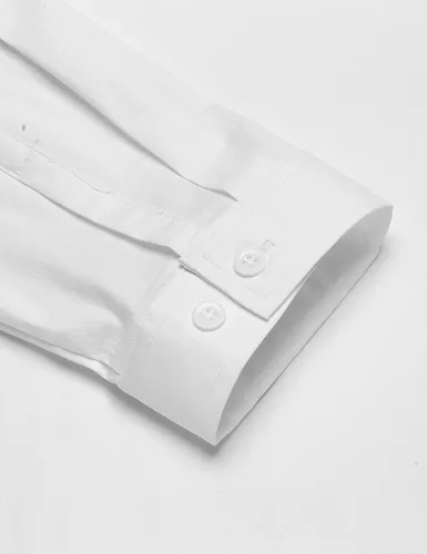 Vista 4 de Coofandy Jacobite Ghillie camisa para falda escocesa, blanca, para hombre