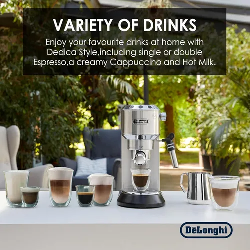 Vista 10 de De'Longhi EC685M Dedica Deluxe - Máquina automática de café expreso, 35 onzas, 1, metálico