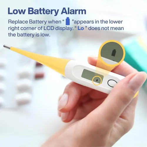 Vista 7 de Boncare - Termómetro digital de 10 segundos para adultos y niños - Termómetro rectal preciso y seguro para bebé con alarma de fiebre, termómetro