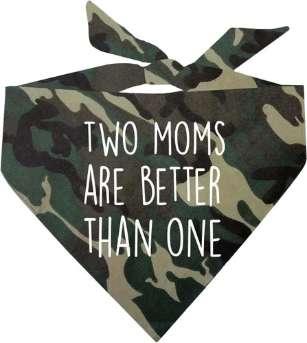 Vista 10 de Two Moms are Better Than One - Bandana para perro para el día de la madre, triángulo ajustable 100% algodón, fabricada en Estados Unidos, Día