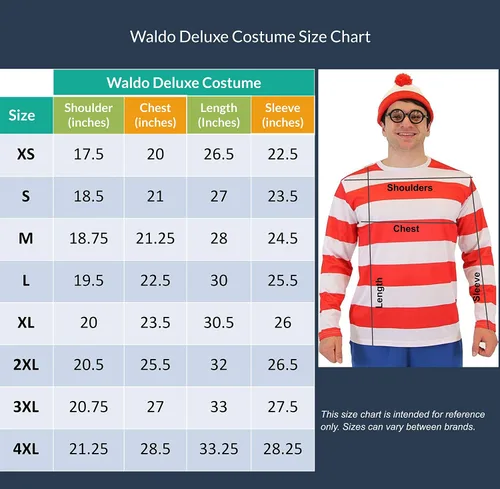 Vista 4 de Dónde está Waldo Deluxe Adult Costume Set