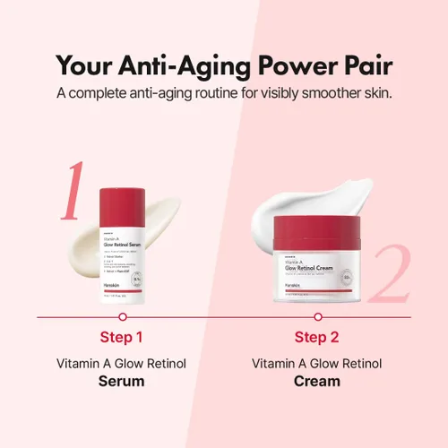Vista 9 de Hanskin Suero facial de retinol puro 0.1% para cara, reduce las líneas finas y arrugas, signos de envejecimiento para el día y la noche, suavizante