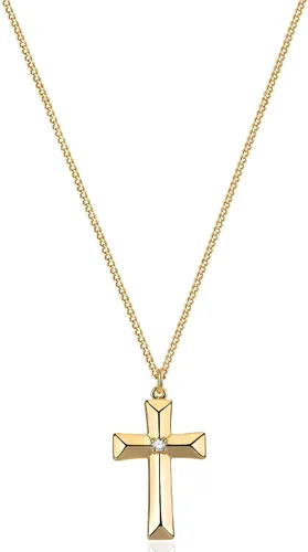 Vista 58 de Fettero - Collar con dije de cruz de fe, chapado en oro de 14 K, cadena fina, minimalista, simple, pequeña, para oración, regalo de joyería religiosa