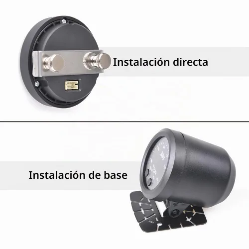 Vista 5 de Medidor de temperatura de agua universal de 52 mm, 100-300F (38-150C), electrónico, digital, LED, rojo, DC12V/24V, para automóvil, con adaptador