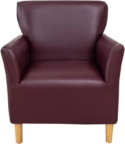 Vista 48 de CRFATOP - Funda elástica para sillón de mediados de siglo moderno de 1 pieza, fundas de silla de acento de jacquard con brazos, fundas de silla