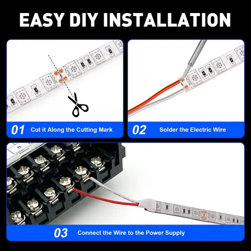Vista 5 de Tira de luces LED marinas, pontón, lancha, tira de luz LED de 12 V, impermeable, luz interior de cubierta para kayak, barcos Jon, barcos de pesca