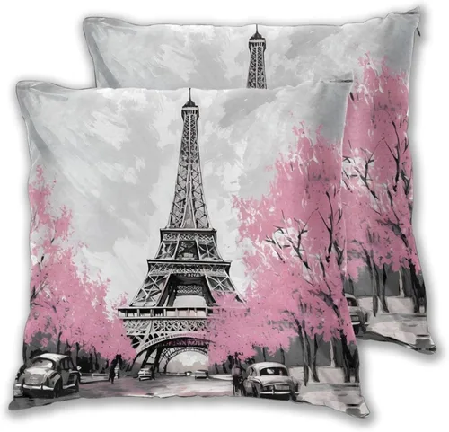 Vista 20 de Juego de 2 fundas de almohada para sofá, oficina, dormitorio, decoración del hogar, 16 x 16 pulgadas