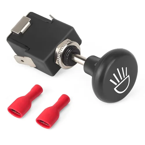 Vista 8 de 10L0L Botón de interruptor de faros delanteros para carrito de golf para Yamaha, Club Car, EZGO, estilo Push Pull Style, interruptor de luz