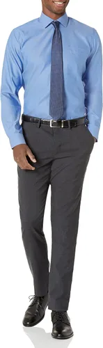 Vista 4 de Buttoned Down Camisa de vestir ajustada con cuello extendido para hombre