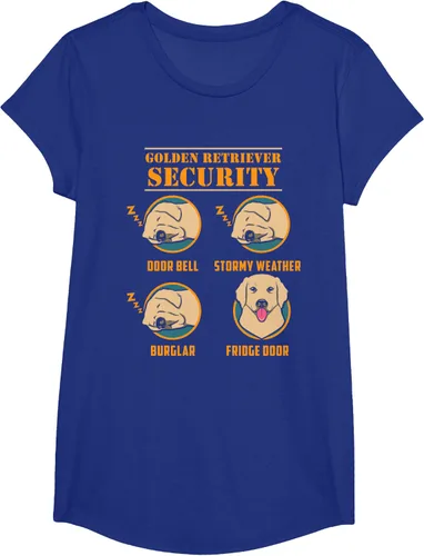 Vista 29 de Camisa Golden Retriever de seguridad Golden Retriever para perro divertido, Negro, S
