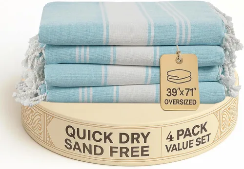 Vista 37 de LANE LINEN Toalla de Playa, Paquete de 2 Toallas de Playa de Gran Tamaño, 39"x71", Toallas de Piscina de Secado Rápido para Adultos, Absorbentes a