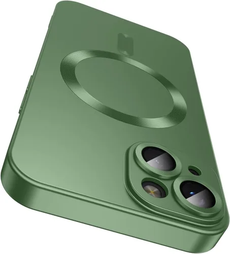 Vista 15 de LEKEVO Funda magnética para iPhone 13 [compatible con MagSafe] [protector de lente de cámara integrado] Funda delgada de silicona suave a prueba