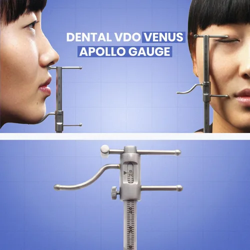 Vista 3 de MEDSPO Medidor de ortodoncia dental profesional Localizador ajustable móvil de altura del soporte Medición de posicionamiento Instrumentos