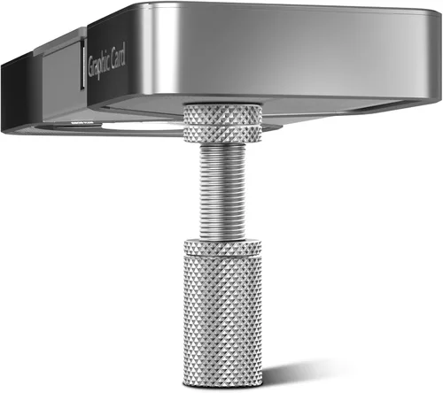Vista 8 de Soporte de GPU, soporte de GPU de 7-11.5 cm con lámina antideslizante, soporte de GPU para evitar el hundimiento de la tarjeta gráfica (Plata)