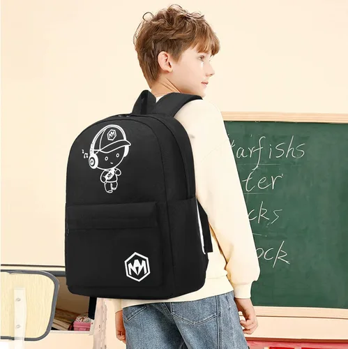 Vista 2 de Mochila escolar para estudiantes, mochila de viaje para adolescentes