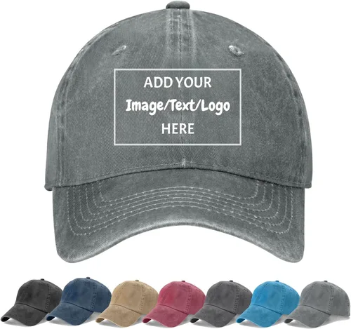 Vista 9 de Gorra de béisbol personalizada para hombres y mujeres, diseño personalizado de tu propio texto, foto nombre, sombrero de camionero ajustable