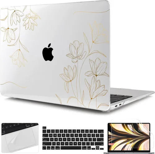 Vista 28 de TWOLSKOO Funda compatible con MacBook Pro de 13 pulgadas 2023-2016 A2338 M2/M1 A2251 A2289 A2159 A1989 A1706, cubierta rígida de plástico y funda