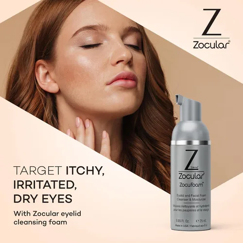 Vista 2 de Zocular ZocuFoam Limpiador Espumoso para Párpados – Espuma Limpiadora Suave con pH Equilibrado – 25 mL