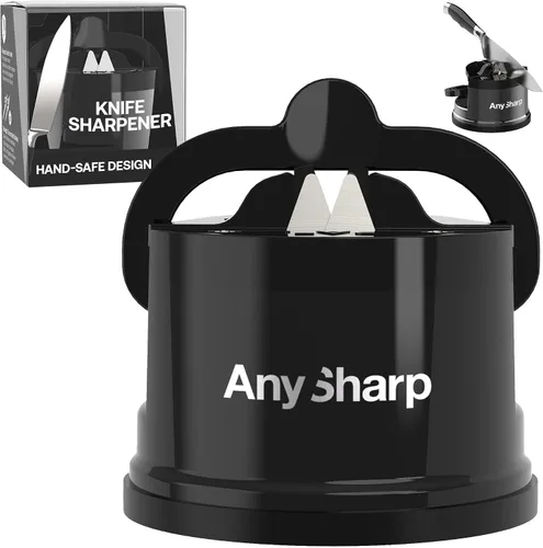 Vista 21 de AnySharp – EDICIONES – Afilador de cuchillos manos libres - Herramienta de afilado fácil de usar con base de succión PowerGrip y ángulo